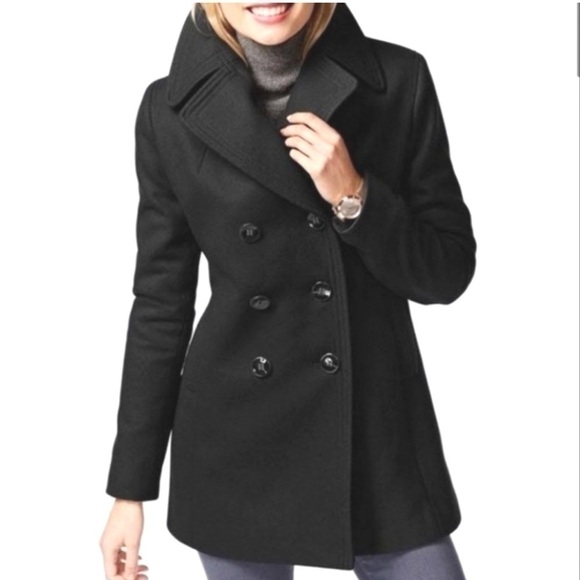J Crew Wool Blend Double Breasted Peacoat Size Medium - Picture 1 of 10